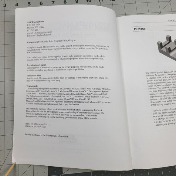 AutoCAD 2019 Tutorial First Level 2D Fundamentals Drafting Computer Text Book - Picture 3 of 5